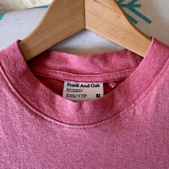 Frank And Oak Pink tT-shirt 55% hemp 45% organic cotton - Picture 3 of 5